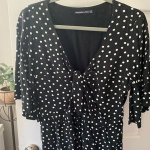 Abercrombie & Fitch Polka dot half-sleeve romper